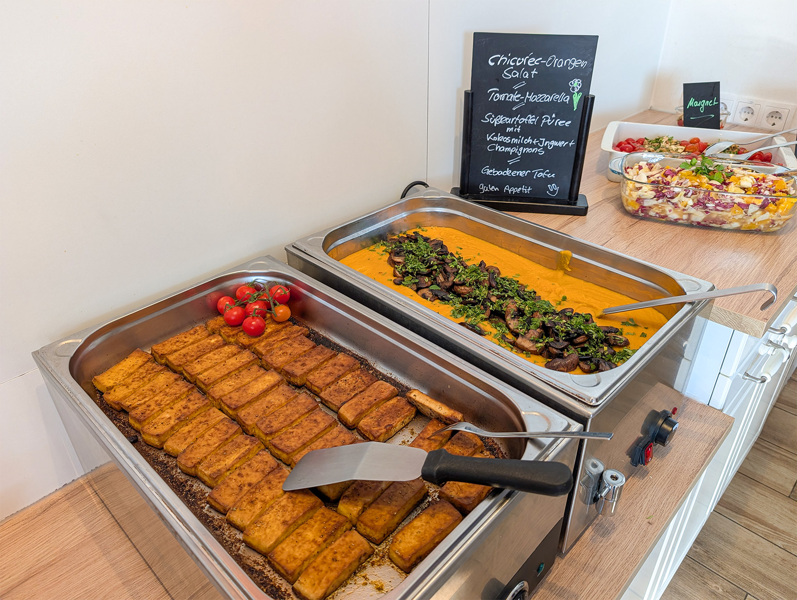 Vegetarisches Buffet im Seminarhaus am Liebfrauenberg.